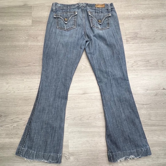Divine Rights‎ of Denim Jeans Size 30 Low Rise Super Flare Distressed - Picture 2 of 16